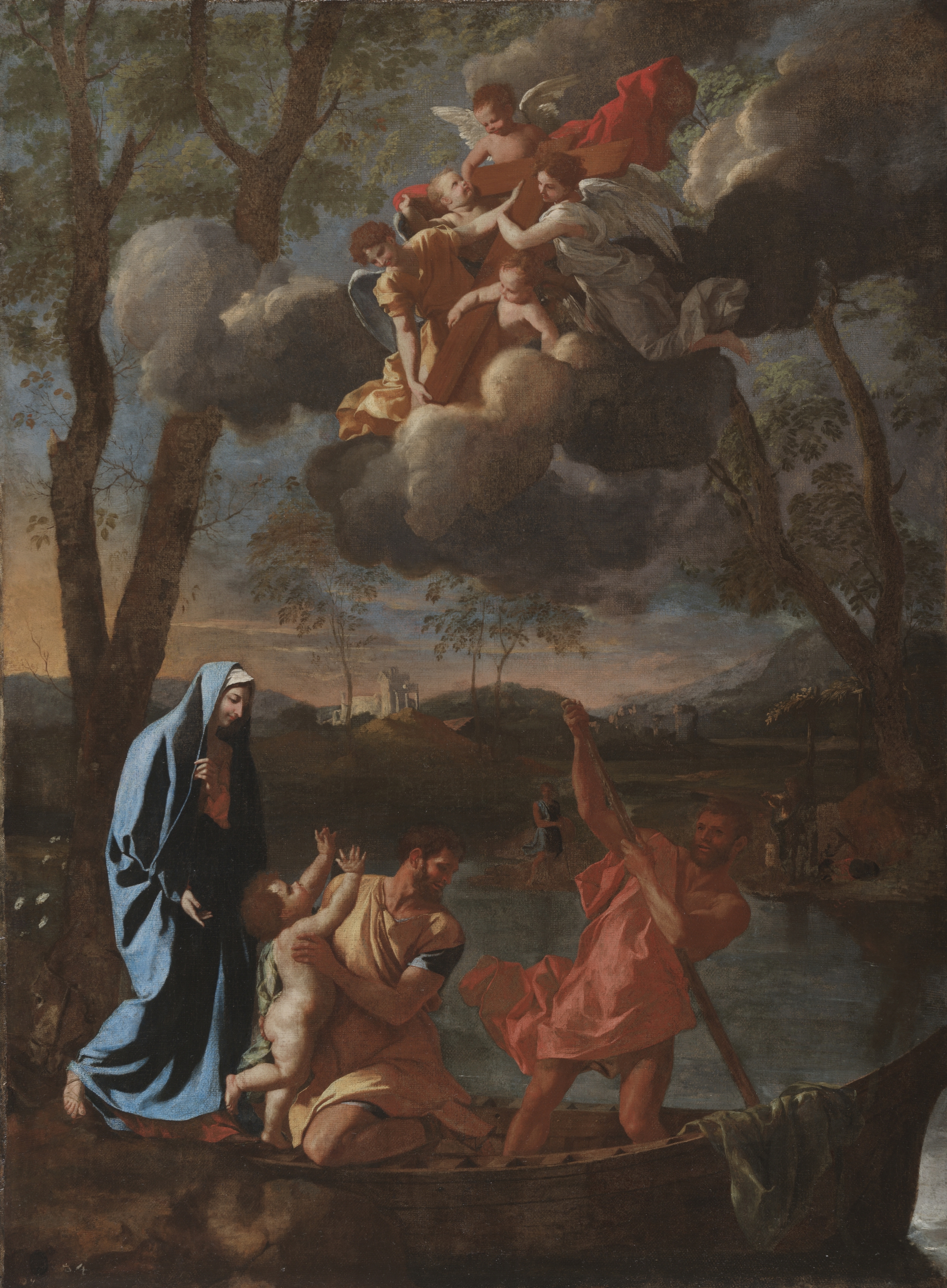 The Return of the Holy Family to Nazareth by Nicolas Poussin, fine art print