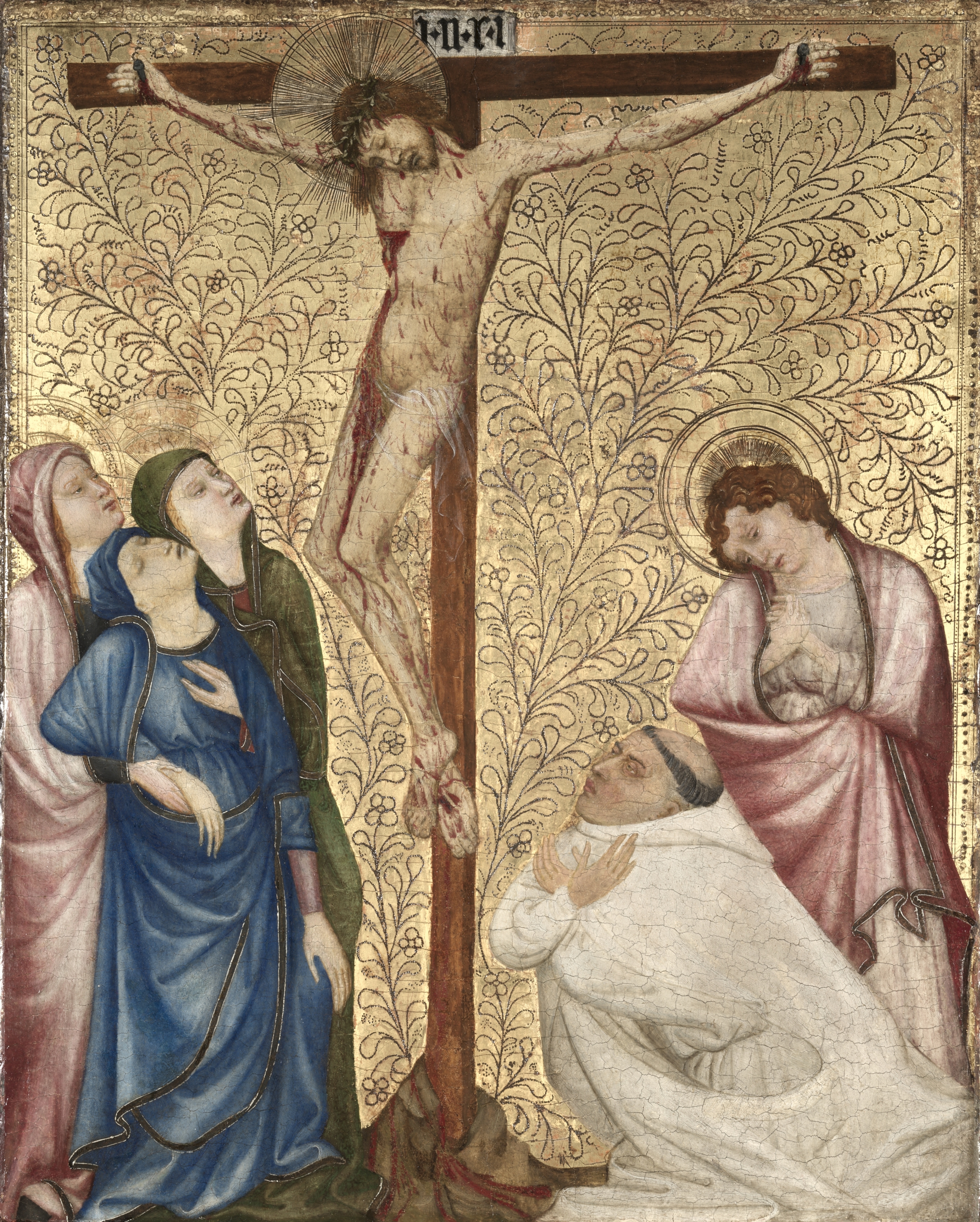 Calvary with a Carthusian Monk by Jean de Beaumetz, fine art print