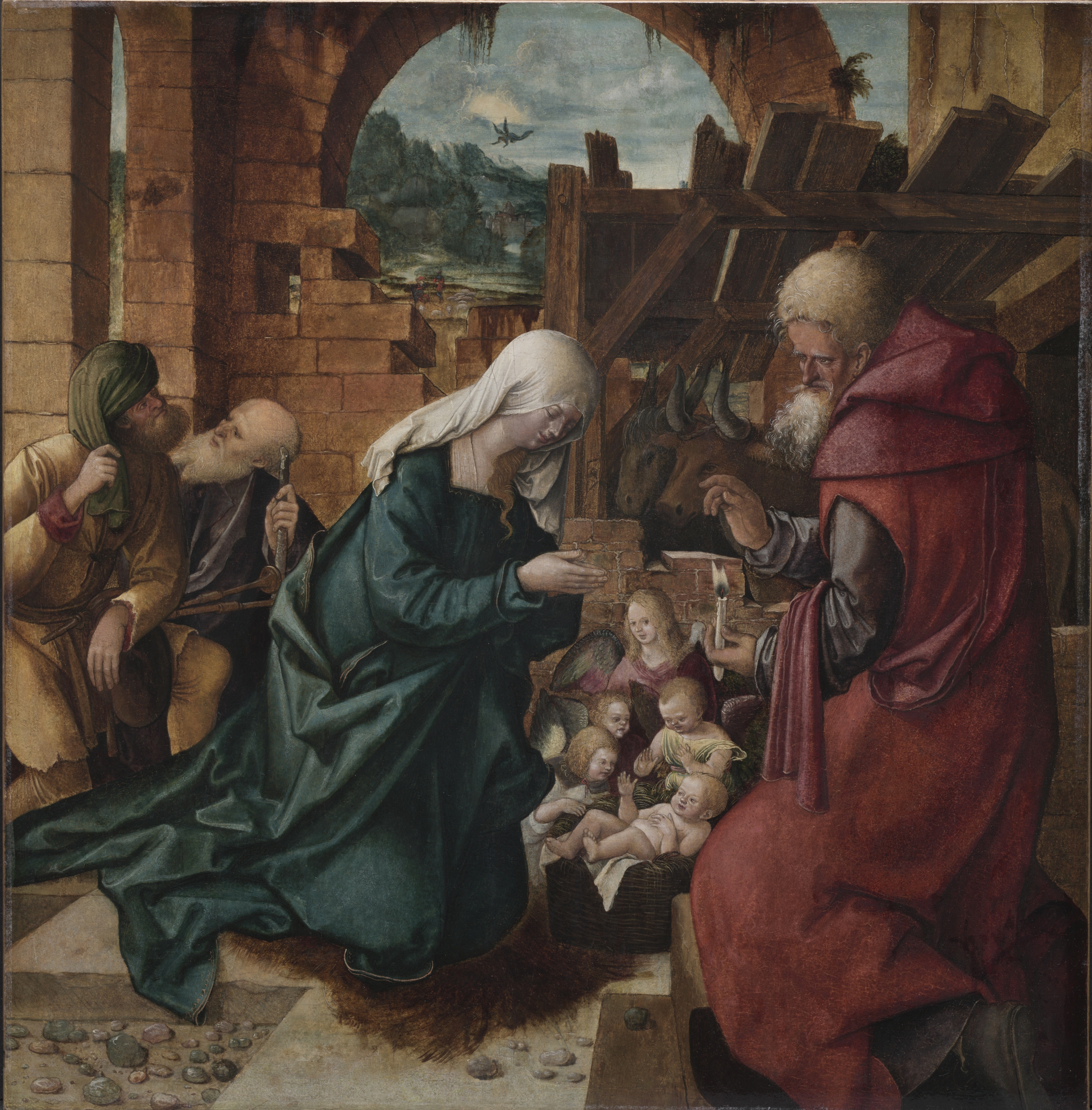 Adoration of the Shepherds by Hans Leonhard Schäufelein, fine art print