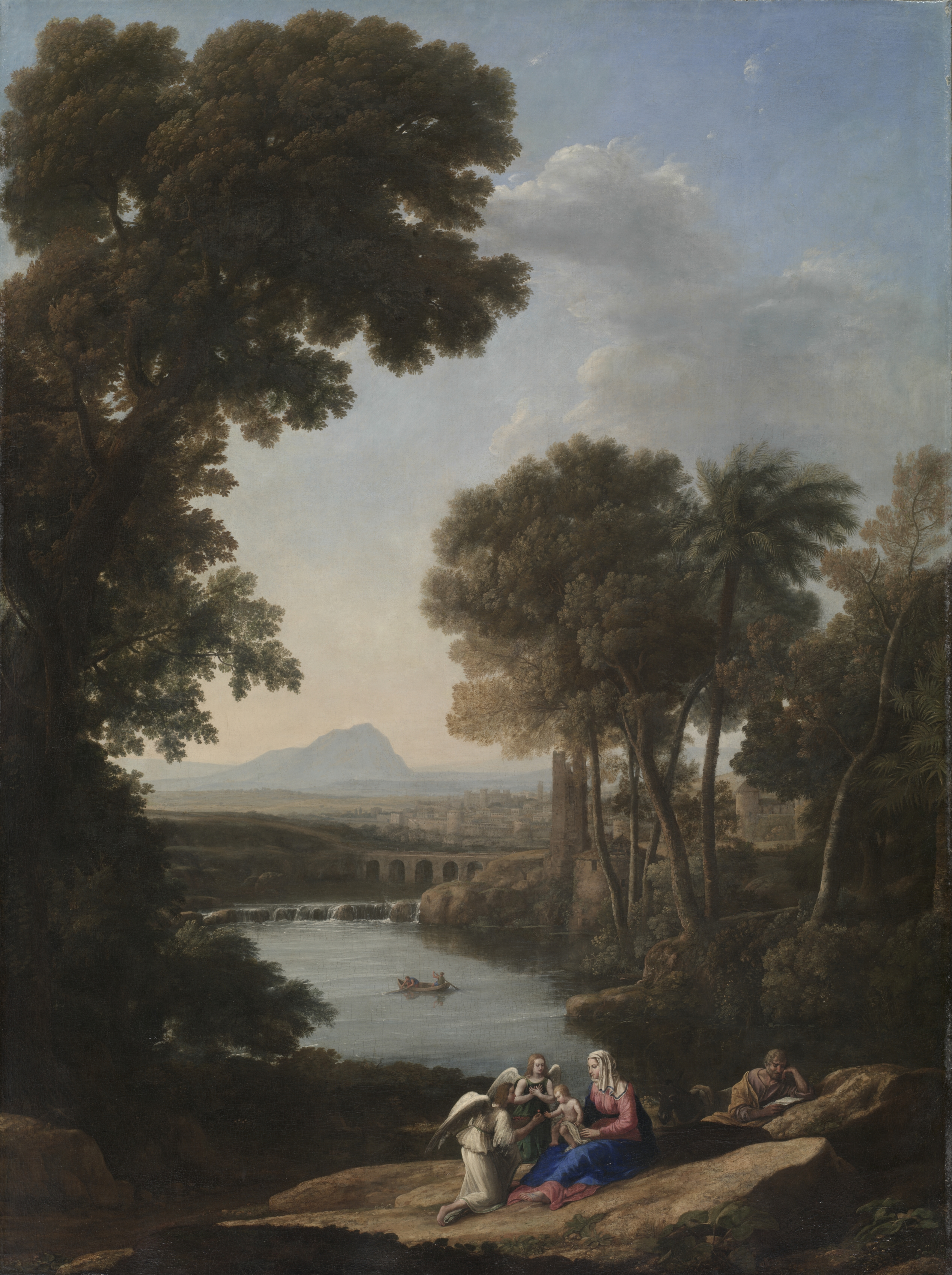 Rest on the Flight into Egypt by Claude Lorrain, fine art print