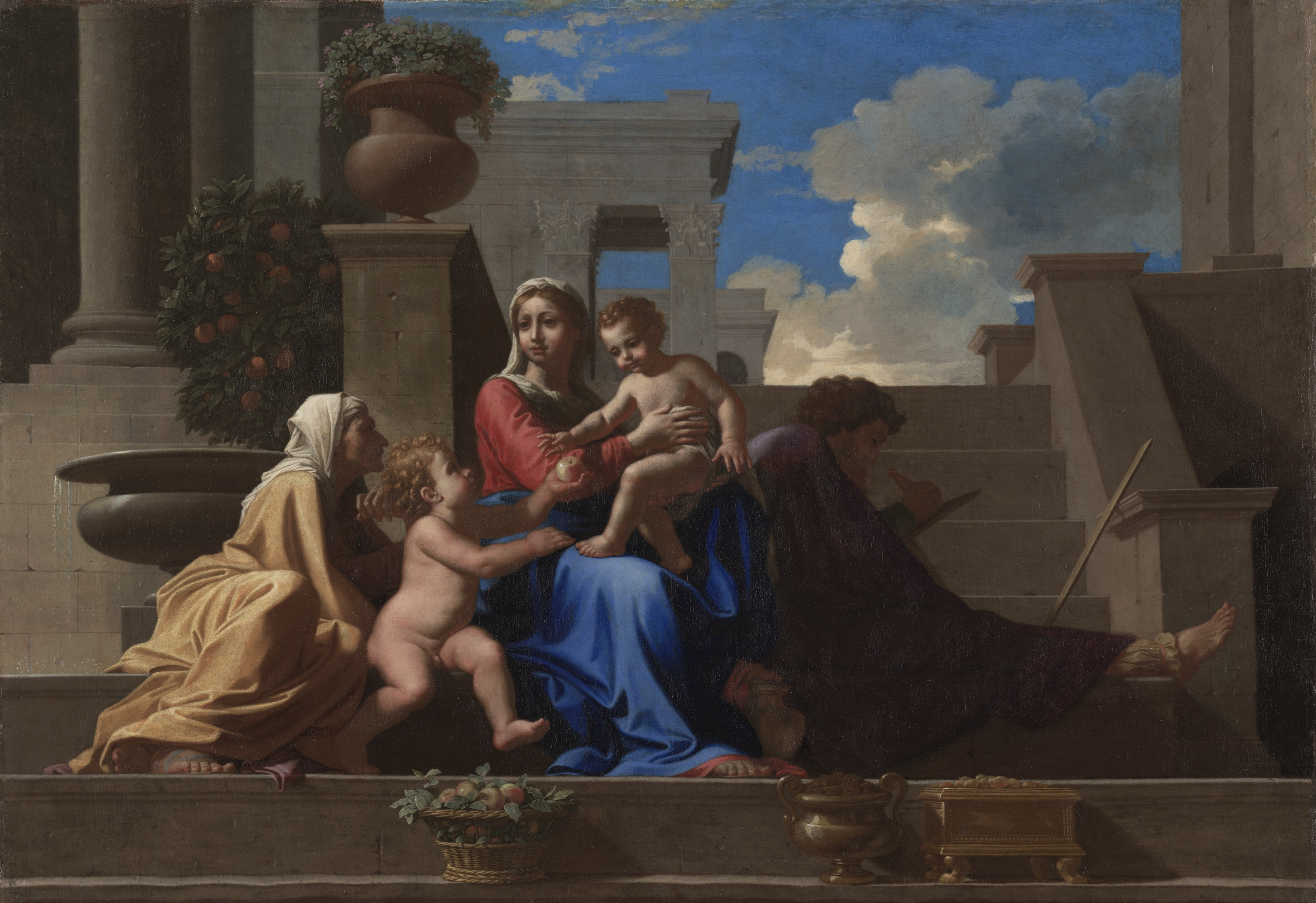 The Holy Family on the Steps by Nicolas Poussin, fine art print