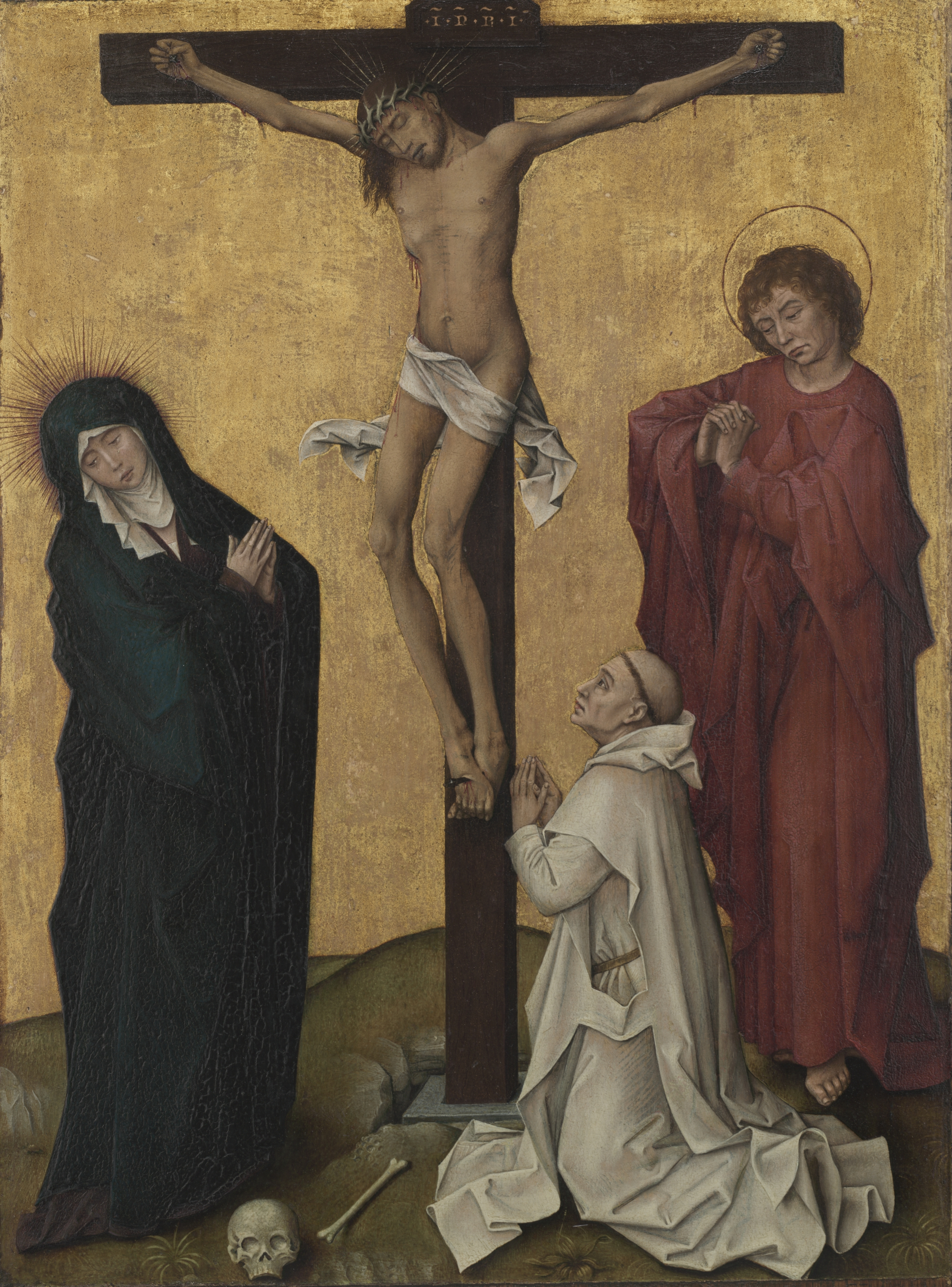 The Crucifixion with a Carthusian Monk by Rogier van der Weyden, fine art print