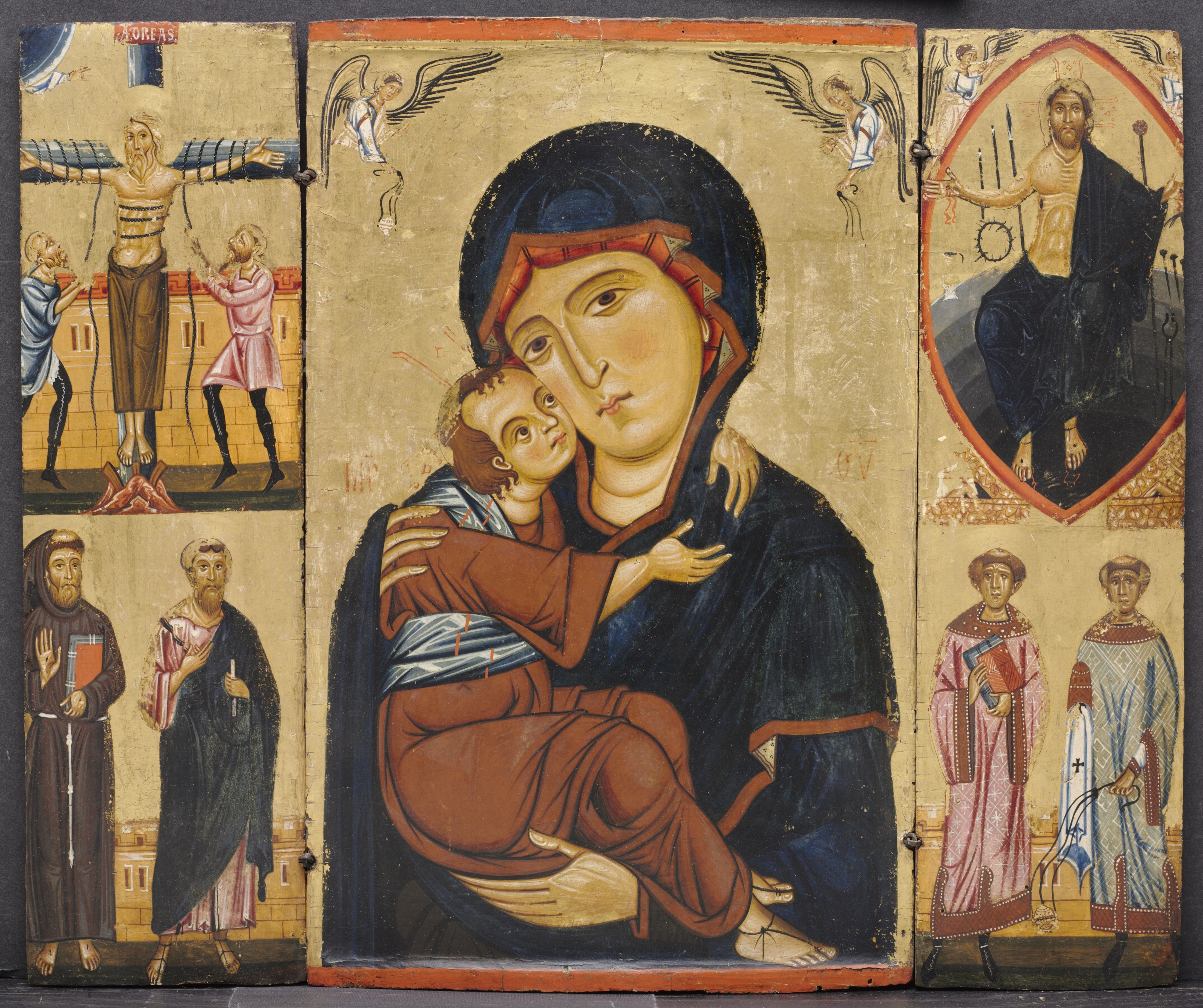 Virgin and Child with Saints by Berlinghiero, fine art print