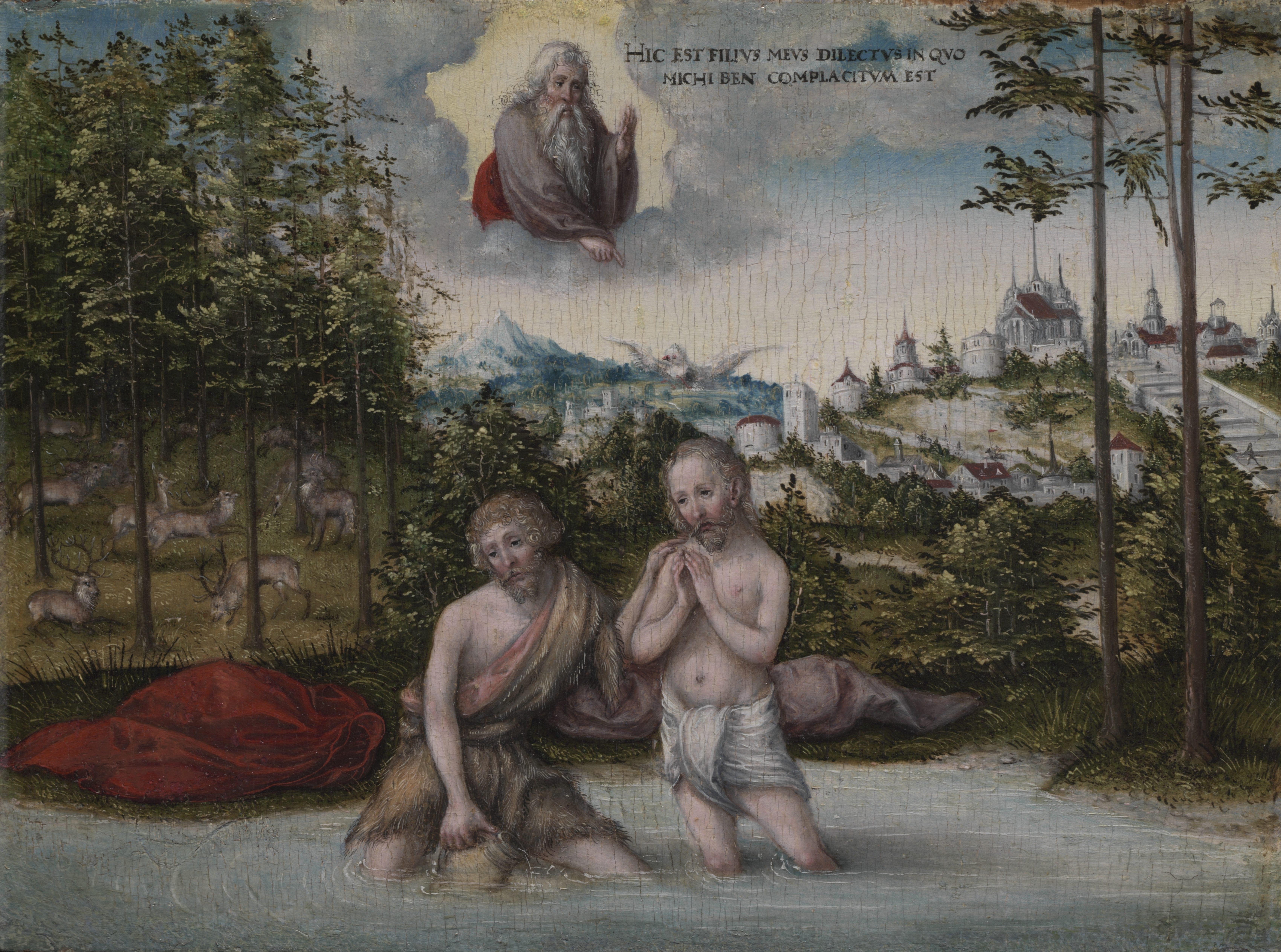 The Baptism of Christ by Lucas Cranach, fine art print